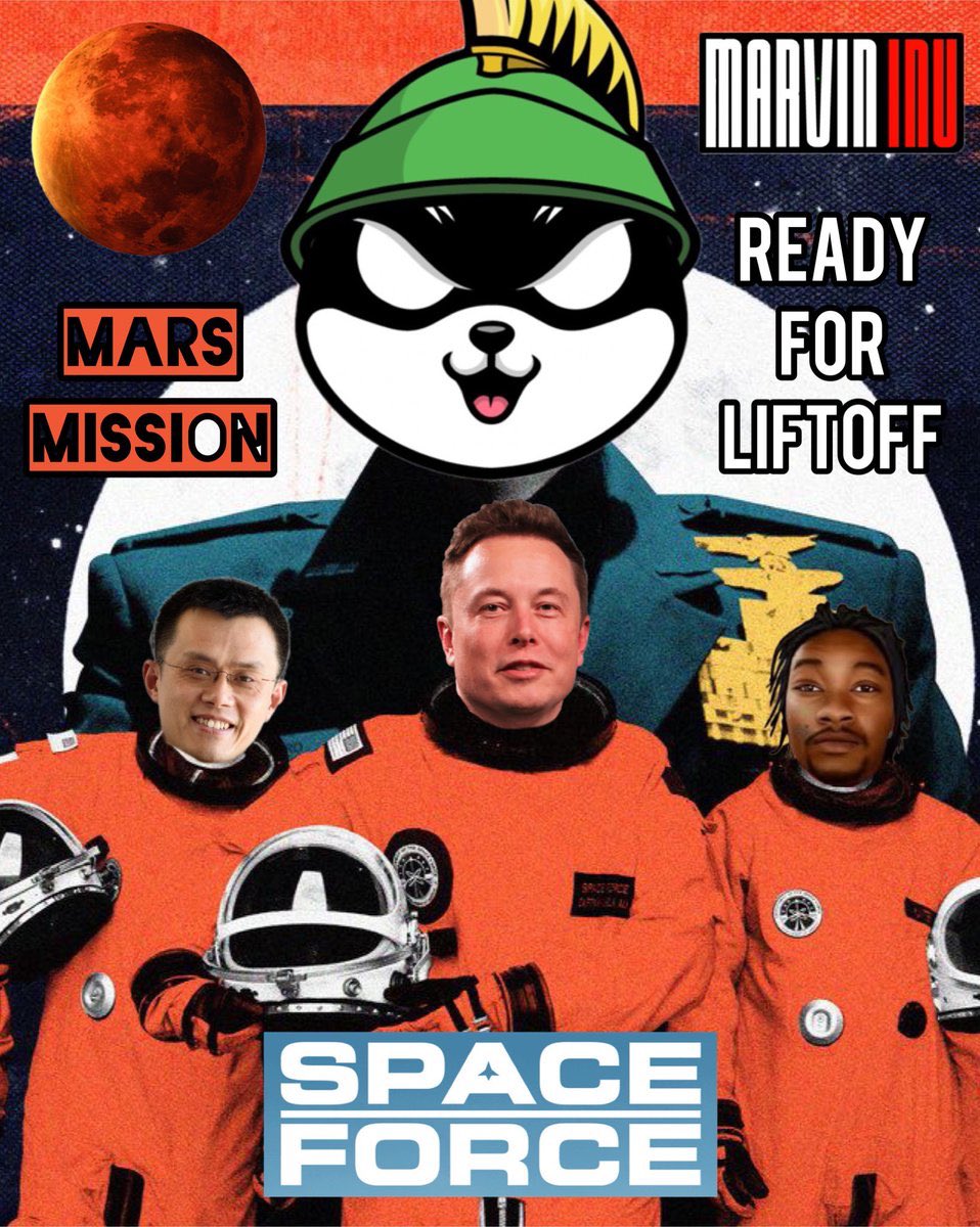 PlayerBrady's tweet image. ☺️😌🤑💸 $Marvin is about to go parabolic to reach mars... R u guys ready to join in the journey!!!!
Don't miss out on this gem ☺️😌🤑💸
Fill your bag with $Marvin now and rejoice alongside #Marvinauts  #Marvininu 

#BTC #BNB #BSC #BSCgems #NFTs #Metaverse #ETH #Crypto