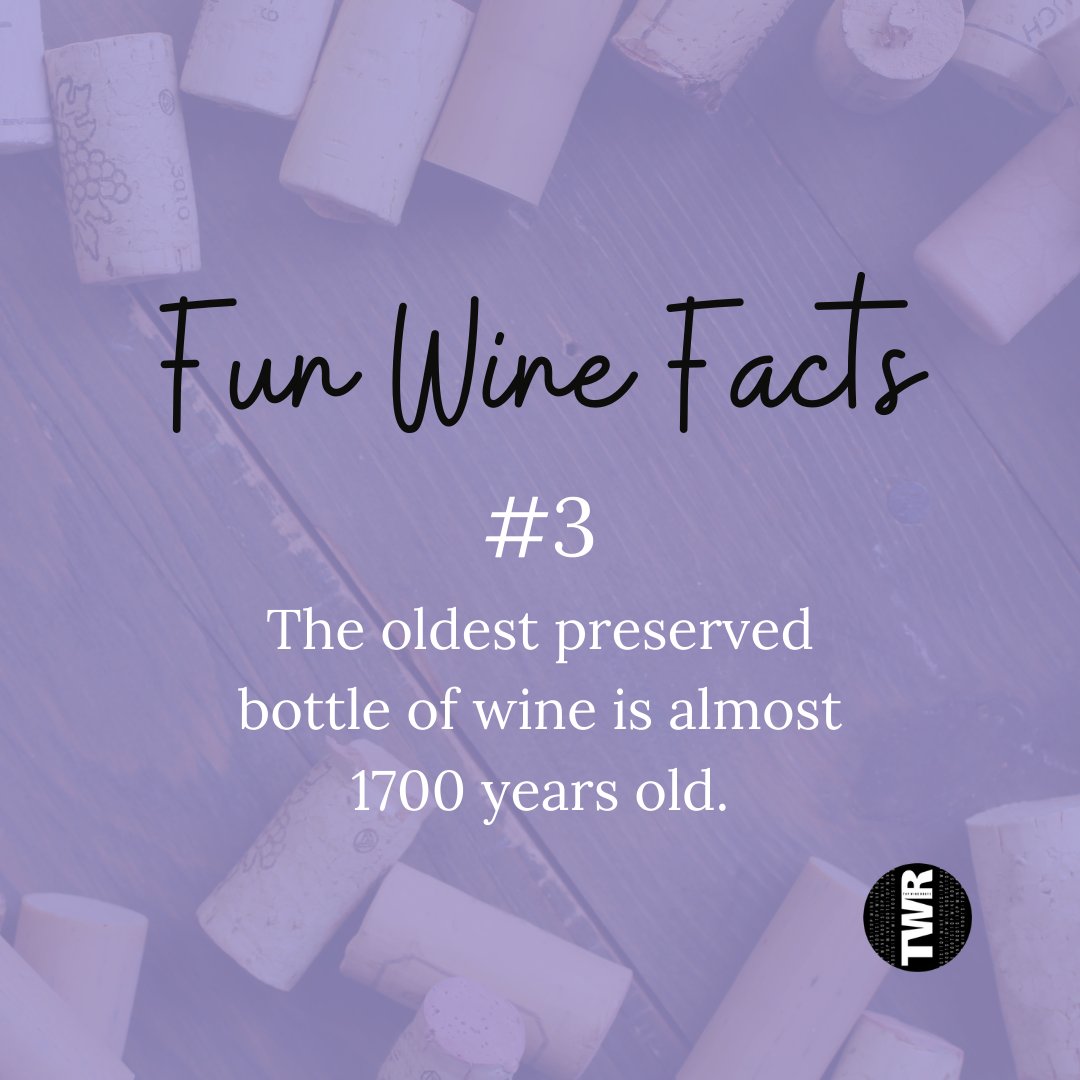 topwineroots's tweet photo. Fun Wine Fact #3
The oldest preserved bottle of wine is almost 1700 years old.
Visit our tasting room in Franschhoek, 191 Main Street, or order our wines online.

https://t.co/pLiLG3NYkP
#tastingroom #topwineroots #winetime #Franschoek #winetasting https://t.co/NMkUOie9uG