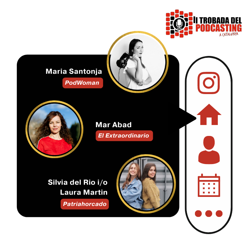 Anunciem la primera taula rodona del dia: "El podcasting té veu de dona". Tenim el plaer de comptar amb:
🎙️Maria Santonja (@Maria_Santonja)
🎙️Mar Abad (<a href="/MarAbad/">Mar Abad 🏳️‍⚧️ 🏳️‍🌈</a>)
🎙️Silvia del Rio (<a href="/ssildr/">Silvia</a>)
🎙️Laura Martin