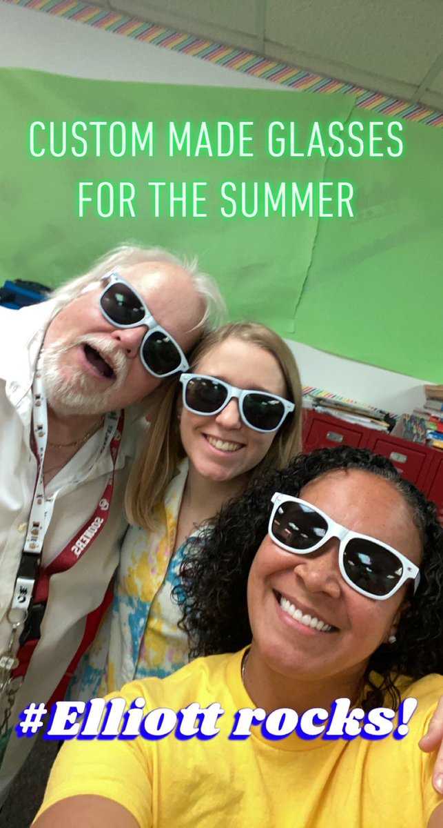 TobarKisty's tweet photo. Our school is so bright we need custom sunglasses!!!! #ElliottRocks @ElliottEagles https://t.co/pDQk3DD2R4