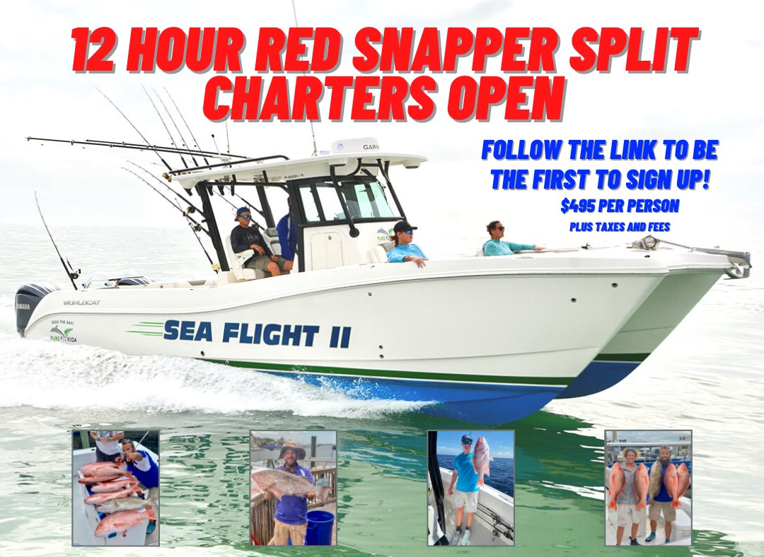 #RedSnapper trips are officially open! Who’s trying to come with for some of the best fishing in the Gulf? Follow the link 🎣docs.google.com/forms/d/e/1FAI…