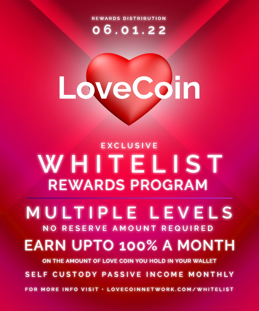 Self Custody Passive Income Every Month! 💌
lovecoinnetwork.com/whitelist