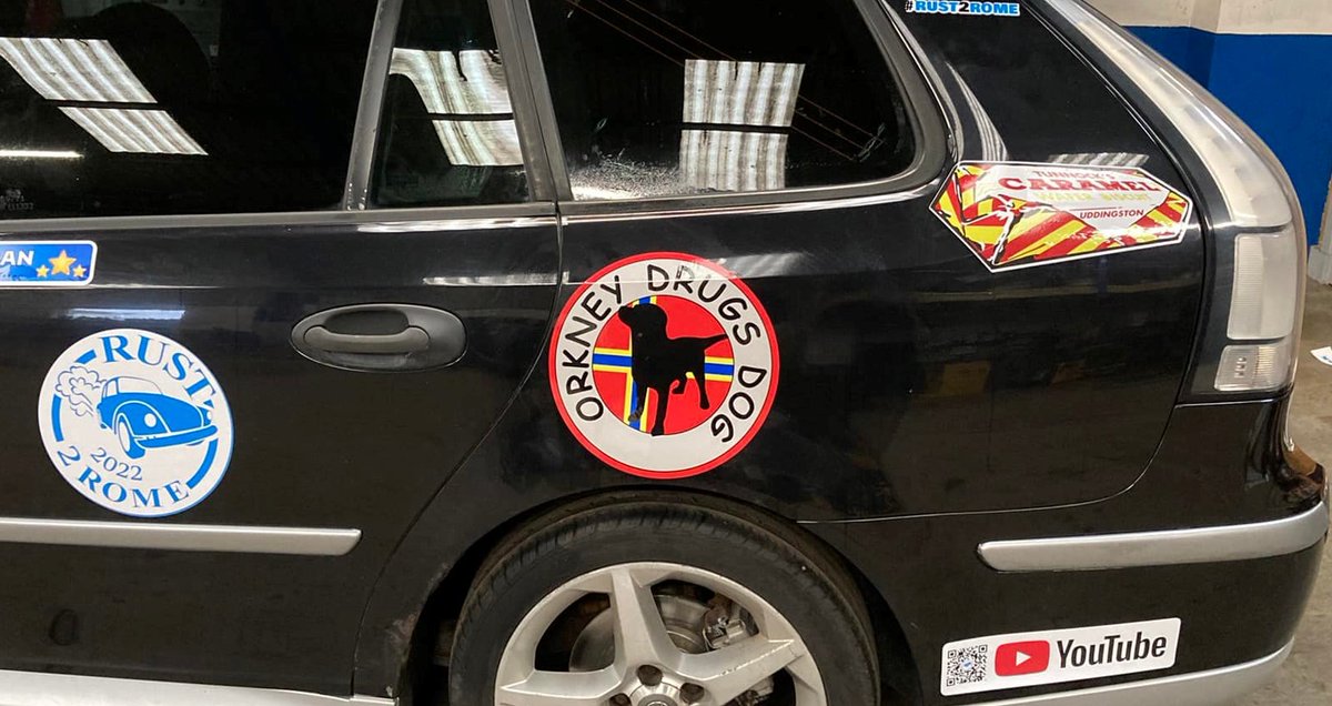 OrkneyDrugsDog's tweet photo. The team at Siggy the Saab 2 have an update on how things are going in the lead up to their epic trip, as part of #rust2rome
Update: https://t.co/wYicZmtlbD
We're delighted that Steven Kirkness and team are raising money for ODD.
To donate: https://t.co/c8ROM4PfuX https://t.co/m6z0EHHq8H