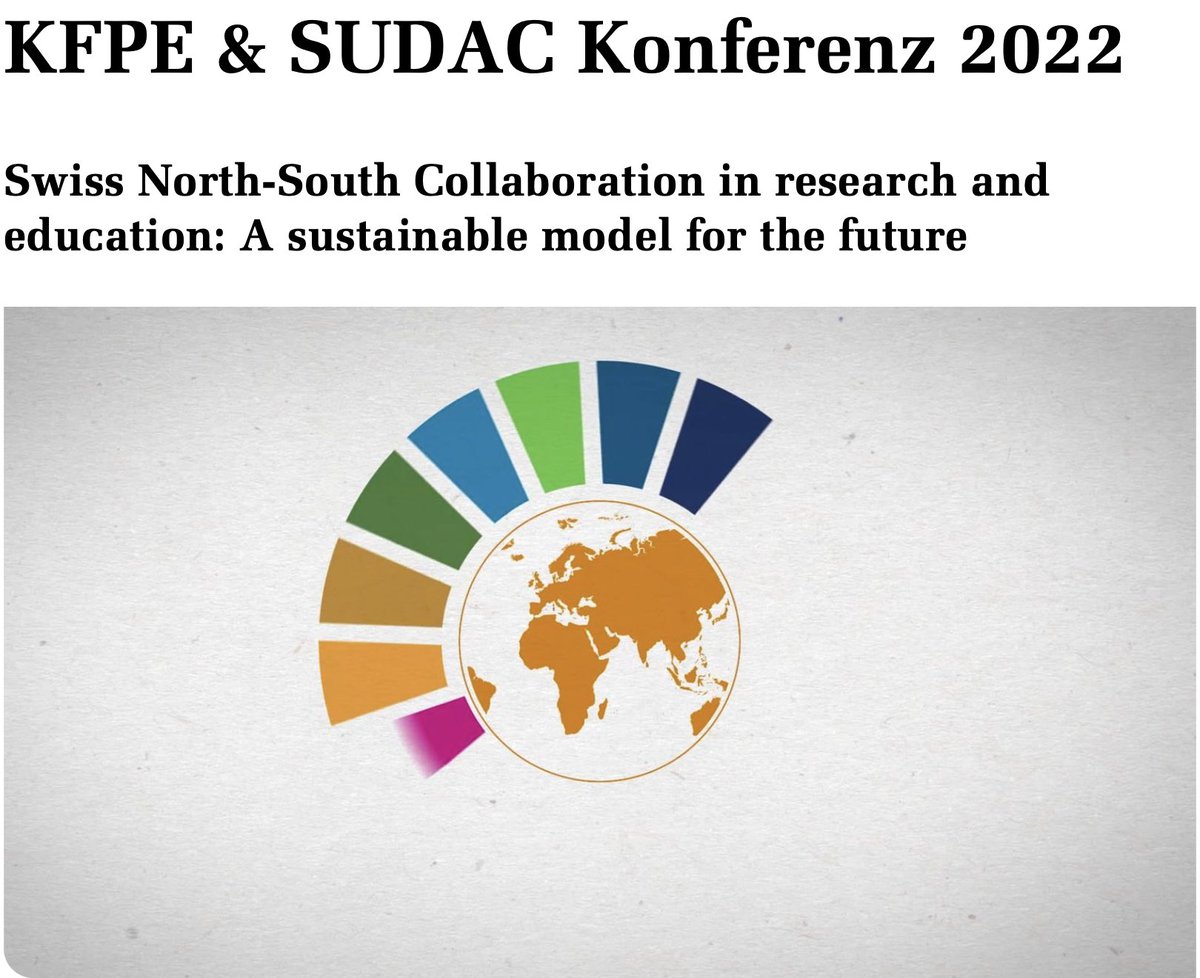 KFPE for Research Partnerships (@kfpe_ch) on Twitter photo Apply now for the KFPE & SUDAC (<a href="/CH_universities/">swissuniversities</a>) annual conference and online workshop series. Discuss how to #decolonize research collaboration, how to #evaluate partnerships and models for the future of South-North #collaboration.
kfpe.scnat.ch/de/kfpe_sudac_… Apply now for the KFPE & SUDAC (<a href="/CH_universities/">swissuniversities</a>) annual conference and online workshop series. Discuss how to #decolonize research collaboration, how to #evaluate partnerships and models for the future of South-North #collaboration.
kfpe.scnat.ch/de/kfpe_sudac_…