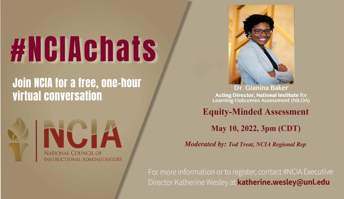NebraskaEDAD's tweet photo. Join us one week from today for #NCIAchats on May 10th at 3:00 pm (CST). 

https://t.co/EVerU4jBE0 https://t.co/gnJeyTUnPY