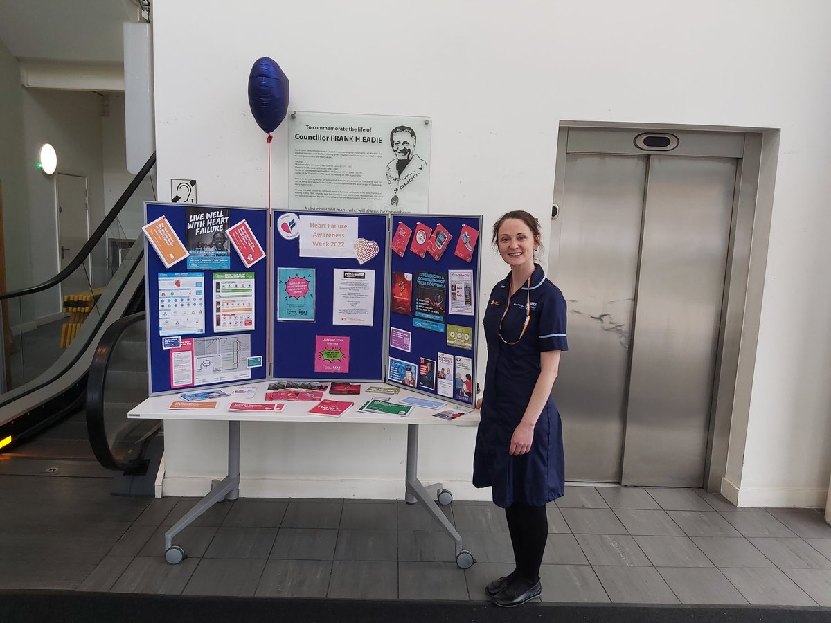 A lovely morning @TraffLibraries Urmston. Raising Awareness of Heart Failure and chatting with people who have personal experience of the condition  
#hfaw22 #beatHF #freedomfromfailure special thanks to Jodie from @pumpinghearts for getting the information posters over to me🧡