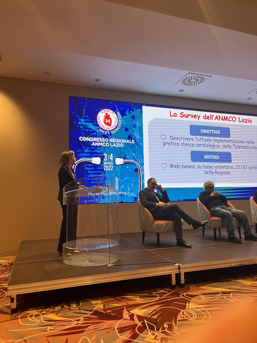 Great start of @_anmco Lazio Congress!
-The future of dyslipidemia treatment discussed by #ANMCO President, Prof Colivicchi 
-Insightful presentation of @leonardodeluca 
-Interesting data on #telecardiology presented by Vittoria Rizzello