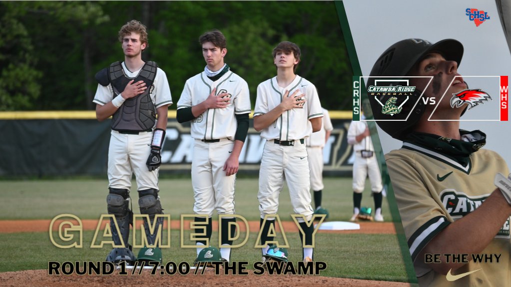 Catawba Ridge Baseball π (@catawbaridgebsb) on Twitter photo πβΎ PLAYOFF BASEBALL IN THE SWAMP βΎπ
Round 1 of the 2022 SCHSL 4A Playoffs
π <a href="/mcdermott_coach/">Westwood Baseball</a>
β² 7:00 PM
π gofan.co/app/events/609β¦
β«β« BLACKOUT THEME β«β«
<a href="/CatawbaRidge/">CatawbaRidge</a> #BeTheWHY πβΎ PLAYOFF BASEBALL IN THE SWAMP βΎπ
Round 1 of the 2022 SCHSL 4A Playoffs
π <a href="/mcdermott_coach/">Westwood Baseball</a>
β² 7:00 PM
π gofan.co/app/events/609β¦
β«β« BLACKOUT THEME β«β«
<a href="/CatawbaRidge/">CatawbaRidge</a> #BeTheWHY