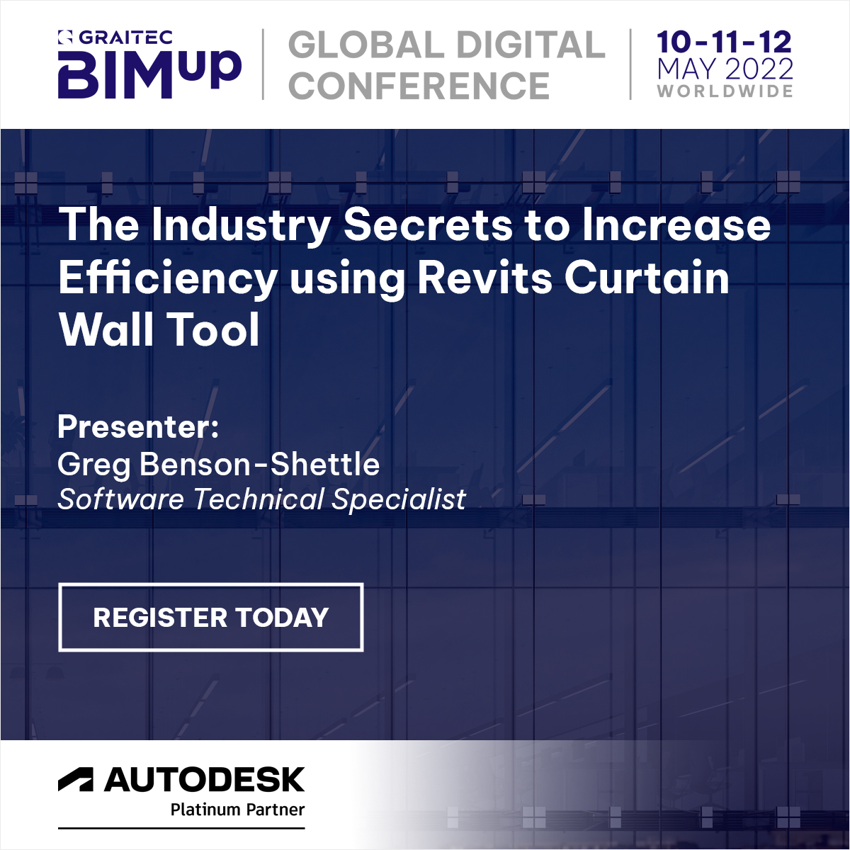 GRAITEC Group (@graitec_group) on Twitter photo #Revit’s curtain wall tool can be used in many ways beyond the basic industrial commercial building environment and in this free webinar which is taking place at the #GraitecBIMUp Conference you can find out how ➡️ hubs.la/Q019ny7S0
 
📅 12th May at 12pm (UTC)
#RevitTips #Revit’s curtain wall tool can be used in many ways beyond the basic industrial commercial building environment and in this free webinar which is taking place at the #GraitecBIMUp Conference you can find out how ➡️ hubs.la/Q019ny7S0
 
📅 12th May at 12pm (UTC)
#RevitTips