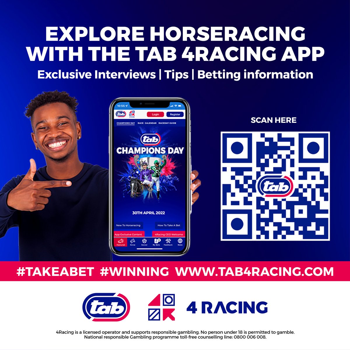 TabSouthAfrica's tweet photo. Have you tried out the new TAB 4Racing app? 😃 Register today, its super easy and user friendly! https://t.co/XCRKnDq9h7