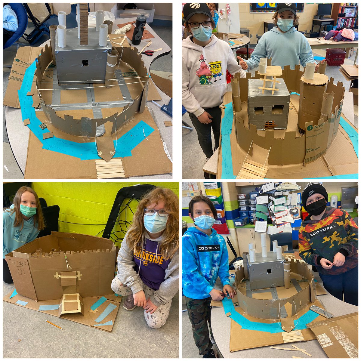 HDDawe's tweet photo. Friday afternoon was spent in the makerspace. Ss in 6 were exploring #circuits and building houses to light up!. Ss in 5 were clueing up their #middleages unit with a #castle build. @BrooksideInt #steam #makers #designandcreate https://t.co/usaokMVCCB