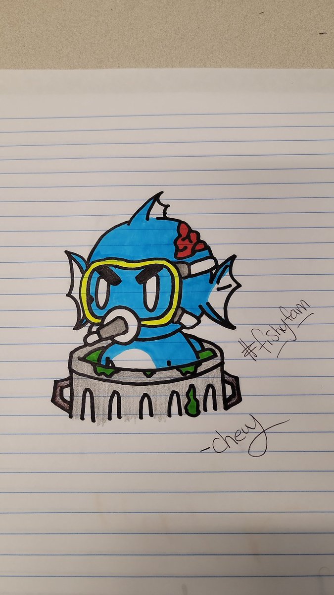 0704Chevy's tweet photo. So after seeing all the love for #fishyfam I think my first couple of nfts will be @fishyfamNFT
So I drew this rq in my spare time with my fave traits! 🤘🏼🤘🏼#nft #Ethereum https://t.co/YoHZk5S6g5