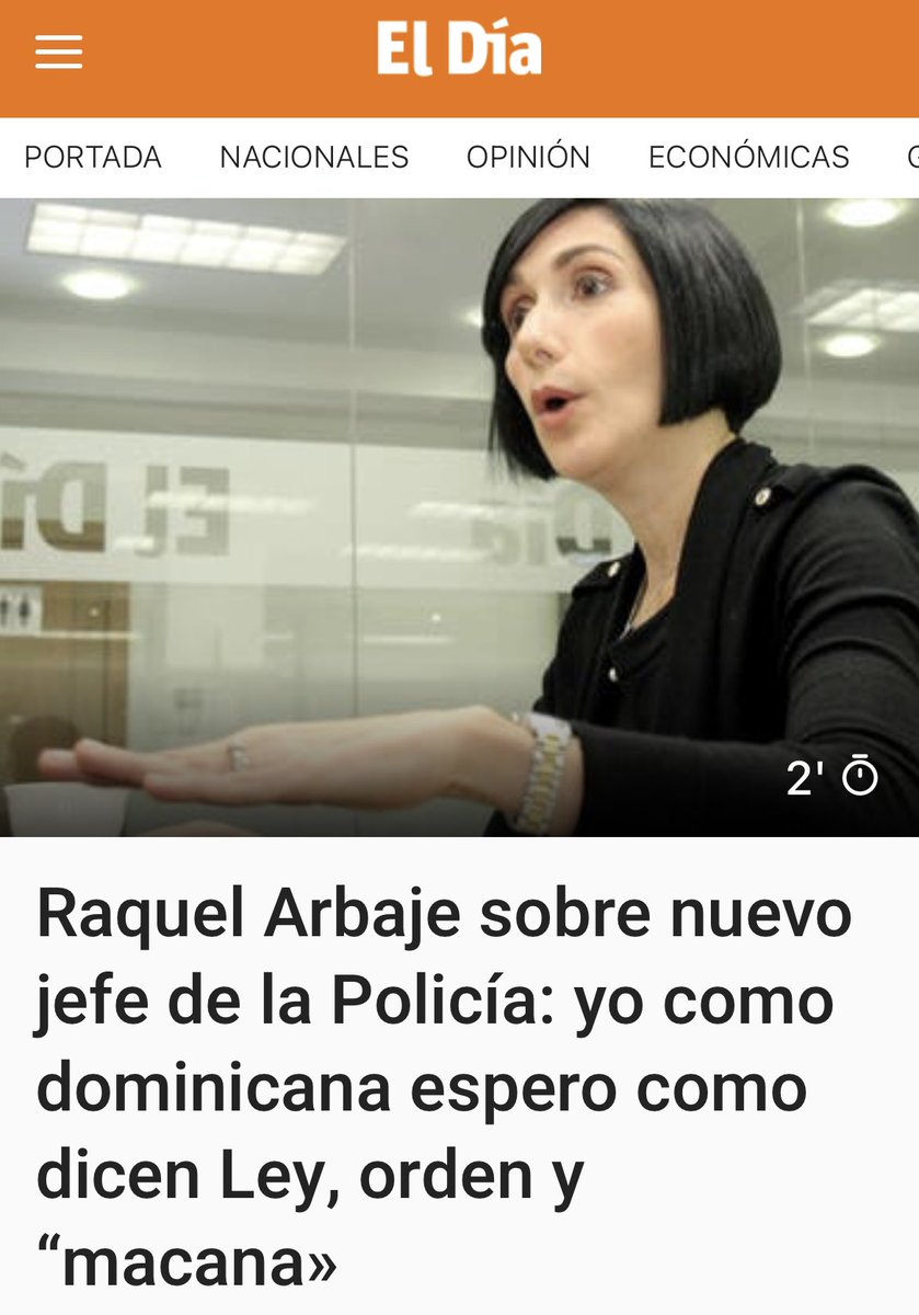 VSuarezd's tweet photo. Inicio de todo. Primera dama @PresidenciaRD @luisabinader @raquelarbaje instó al director @PoliciaRD usar MACANA. Hoy vivimos esa realidad represiva del cuerpo del orden en vez de la reforma policial esperada. La historia de la MACANA es de la era #Trujillo y sus consecuencias. https://t.co/3FDTamCRTk