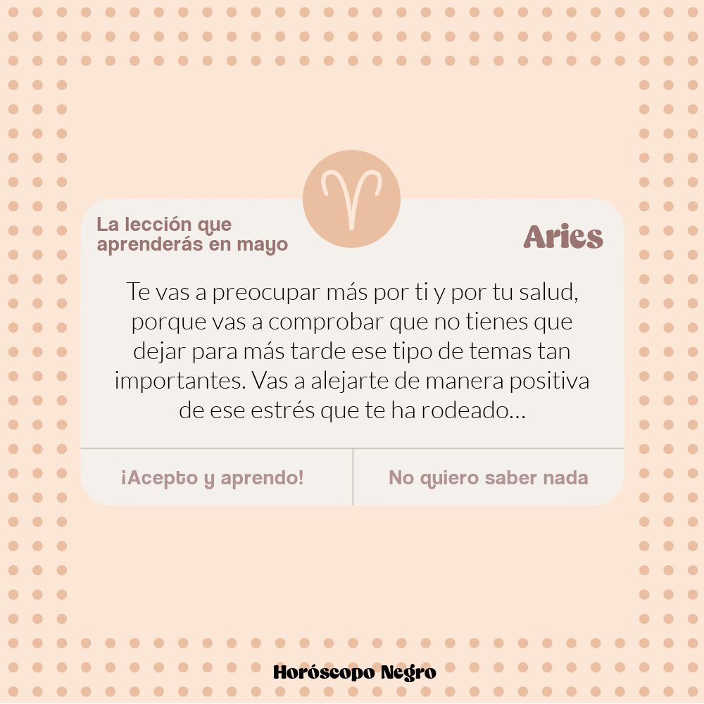 La lección que te dará mayo ✨🔮✨ #aries #horoscoponegro