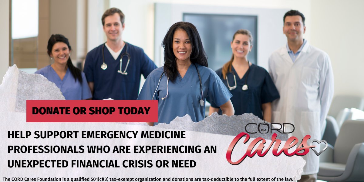 #DYK the CORD Board of Directors created the CORD Cares Foundation to offer assistance to Emergency Medicine professionals who are experiencing an unexpected financial crisis or need? Learn more and see donation options: bit.ly/37OHMyj ❤️