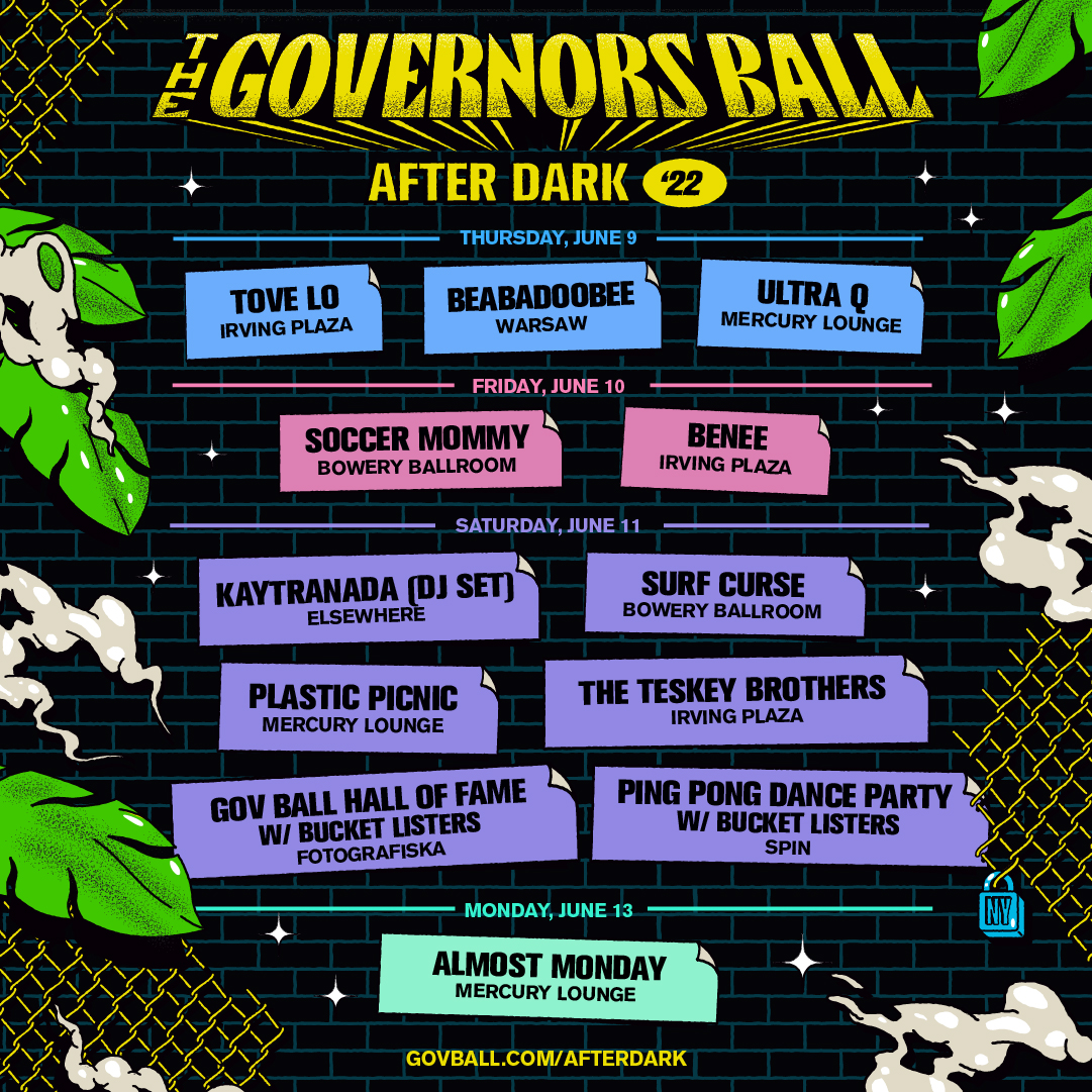 2022  Governors Ball Lineup