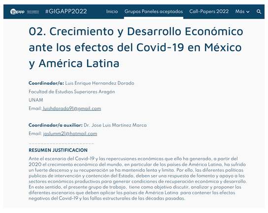 GIGAPP's tweet photo. 📌📢‼️ #lastcall #callpapers #GIGAPP2022 “Crecimiento y #desarrolloeconómico ante #COVID19 en México y #AméricaLatina” Coord. Luis Hernandez y Jose Martínez @UNAM_MX [Quedan solo 5 días ¡Último días!] https://t.co/OcVse4QbVv https://t.co/n7T3wyqD6r