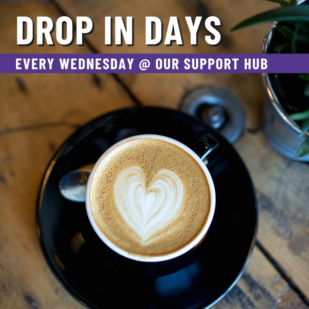 Did you know we offer drop in days every Wednesday? ☕

If you've been affected by a cancer diagnosis we'd love you to pop by for a coffee and a chat! 💜