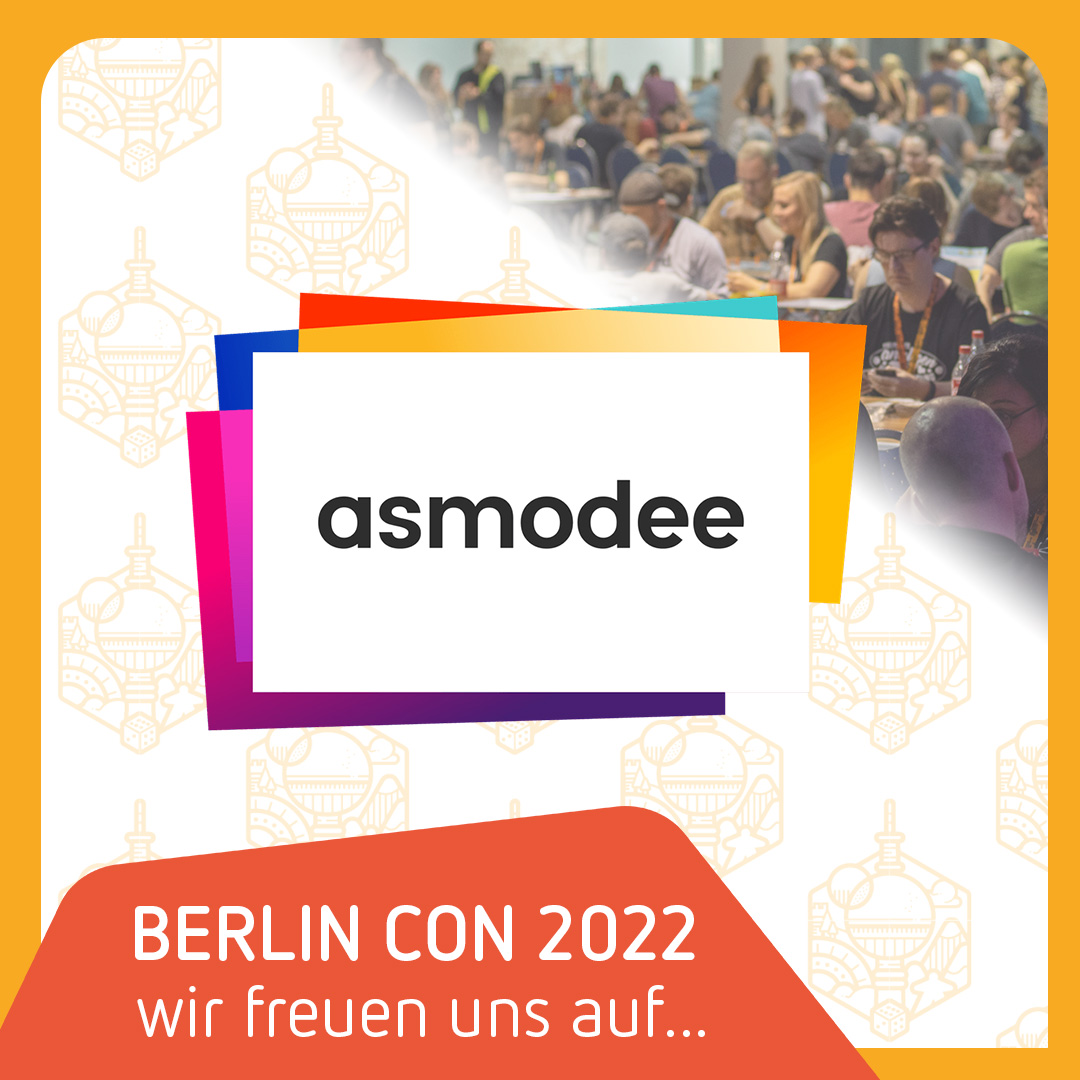Asmodee wird wieder Teil unseres Brettspiel-Sommerfestival werden.
Berlin Con 2022
15.-17. 07. 2022 STATION Berlin
... mehr Verlage folgen 😉