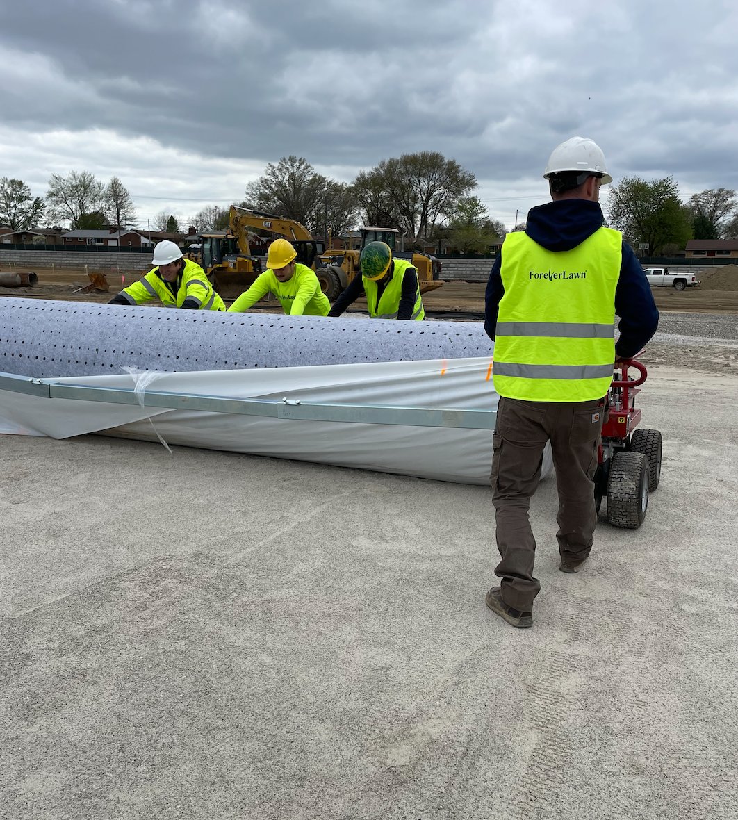 foreverlawninc's tweet photo. Going, going, green! ForeverLawn has officially touched down at @HOFVillage and we can’t wait to watch this project progress!
#legacysolution | #grasswithoutlimits | #HOFV https://t.co/WqbbLNLPXq