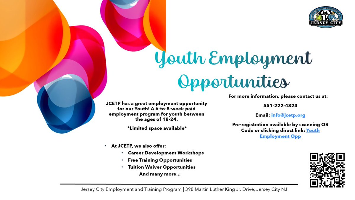 JCETP's tweet photo. JCETP is looking for Youth this summer for a great opportunity! If you are a youth adult (ages 18-24) and looking for a summer opportunity, reach out to the contact info on the flyer below. https://t.co/ls9pZm7Vo8