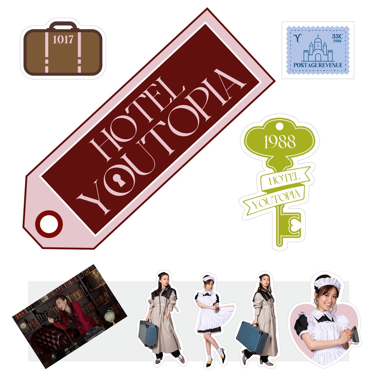 HOTEL YOUTOPIA? グッズ紹介? ＼ ステッカーセット（5枚入り）? 5枚 