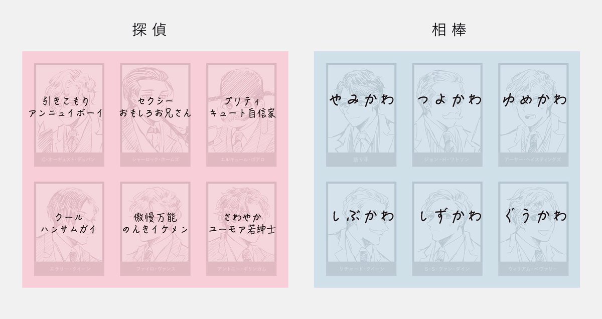 古今東西名探偵とその相棒たちのまとめ。
(⚠️3枚目は個人的なイメージ) 