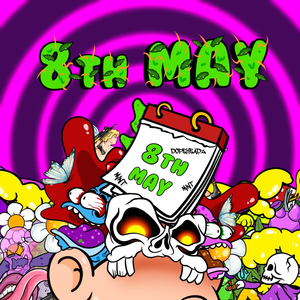 DopeHeadz Mint Date is set for Sunday, 8th May

In order celebrate this, we're giving away 5x WL Spots 

To participate, make sure to upvote DopeHeadz on Magic Eden : magiceden.io/drops/dopeheadz

We'll randomly choose winners in the comments. 💊