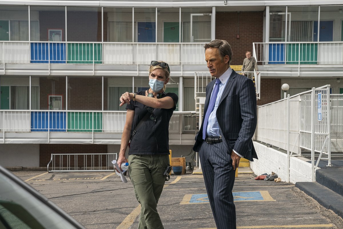 BetterCallSaul's tweet photo. That's DIRECTOR @rheaseehorn to you. #BetterCallSaul https://t.co/sx1rXTCXyn