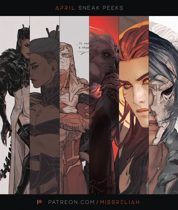 Here's a preview of some of the patron-only posts published in April. 🖤 Very pleased with my work!

It's the beginning of a new month, so I'd be honored if you'd consider joining my Pɐtreoⲛ ➤ [link below / bio]. You'll have access to all previous posts! 