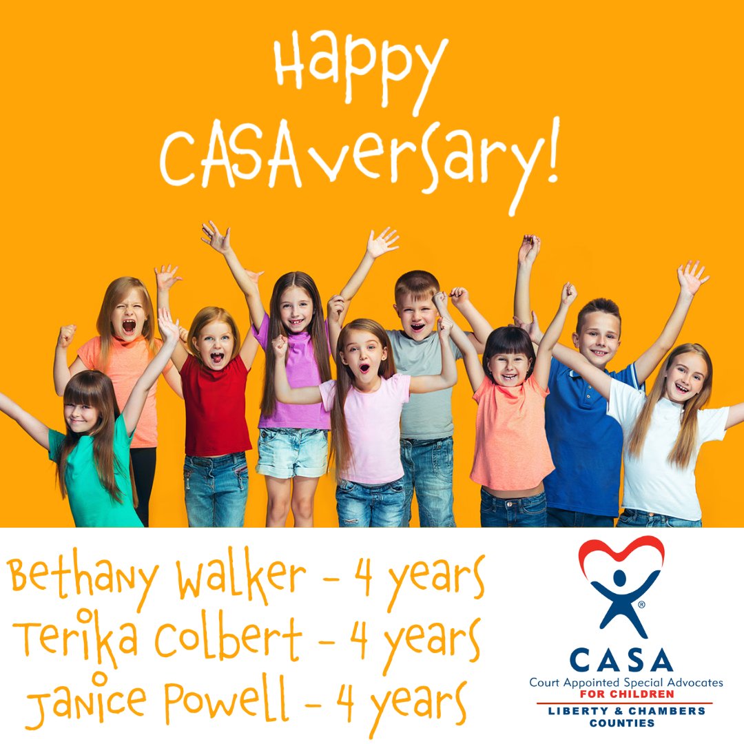 Happy CASAversary to all of those sworn in in May! #CASAversary #CASA #TexasCASA #CASAvolunteers