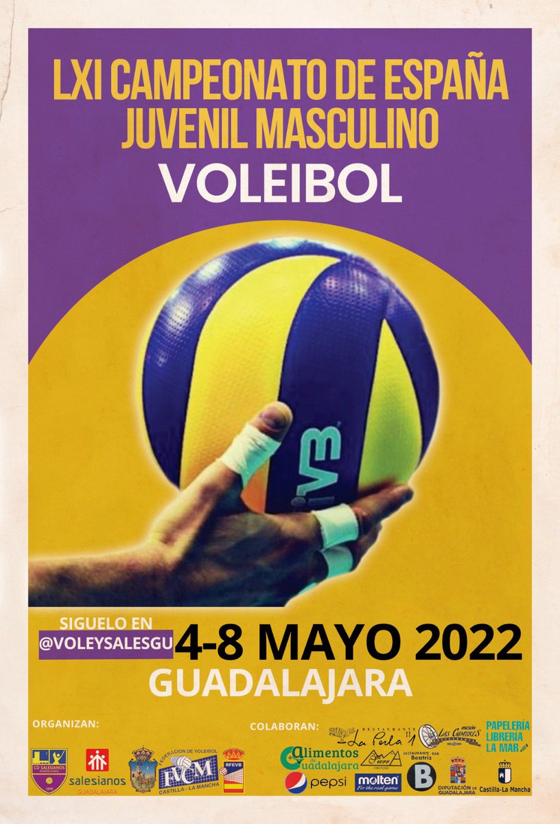 ¡YA ESTA AQUÍ EL CAMPEONATO DE ESPAÑA JUVENIL MASCULINO! 🏆🏐🇪🇸

Consulta todos los horarios y sedes de los partidos que te interesen en la página web de la RFEVB

rfevb.com/campeonato-de-…