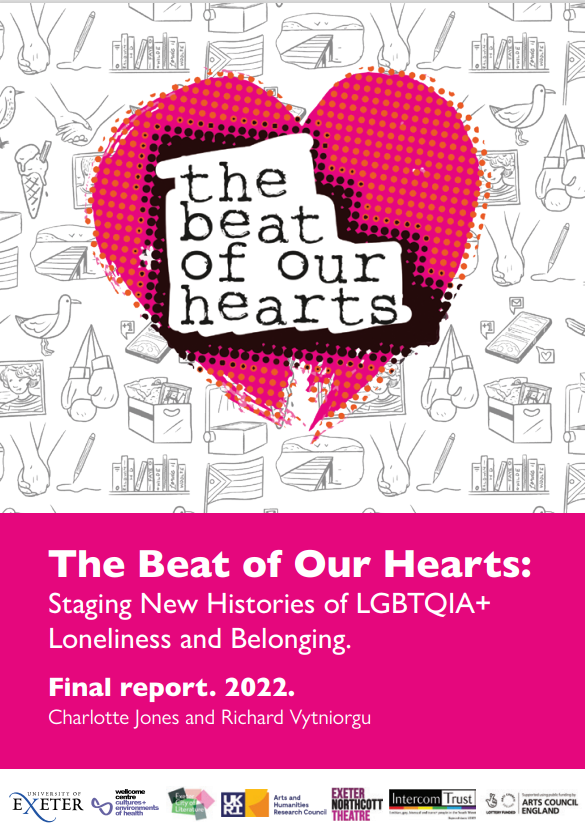 Exe_Loneliness's tweet photo. Today we've also shared our final report for The Beat of Our Hearts. We describe our arts-research collaboration, key achievements, outcomes + the project's impact, and suggest next steps + recommendations for future LGBTQIA+/arts-research collaborations. https://t.co/DXvMwK8FkB https://t.co/DkSNYIN4qU