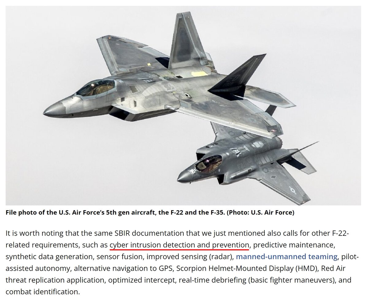I cannot say how cool it would be to see a #networksecuritymonitoring capability like @corelight_inc powered by @Zeekurity @Suricata_IDS and more on the premier @usairforce air dominance fighter, the F-22. Any networked platform should at least record traffic transaction logs.