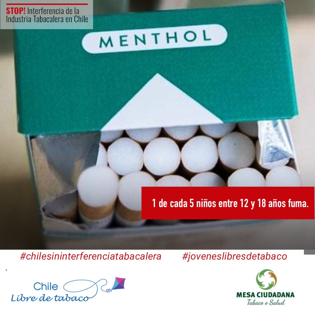 chilesintabaco's tweet photo. ¿Por qué ponerle saborizantes a los cigarrillos? 
Para engañar a adolescentes y mujeres jóvenes haciéndoles creer que son “más sanos”. 

¡No a la interferencia de la industria tabacalera!

#chilesininterferenciatabacalera #joveneslibresdetabaco https://t.co/JijHDoFqdR