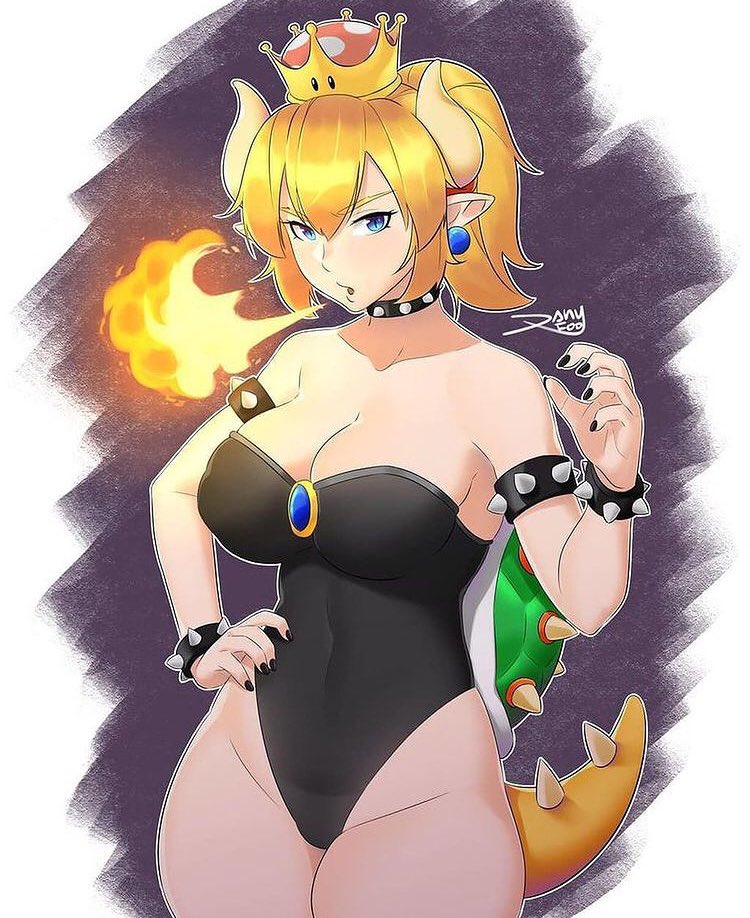 Queen_Bowsette_'s tweet photo. *Breathing fire* I am cute queen 🔥🖤 https://t.co/a4bTOAHjJ0