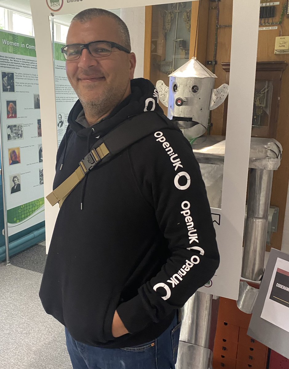 Rocking an #OpenUK sweatshirt today <a href="/awafaa/">Andrew Wafaa</a>  at the <a href="/tnmoc/">TNMOC</a> today