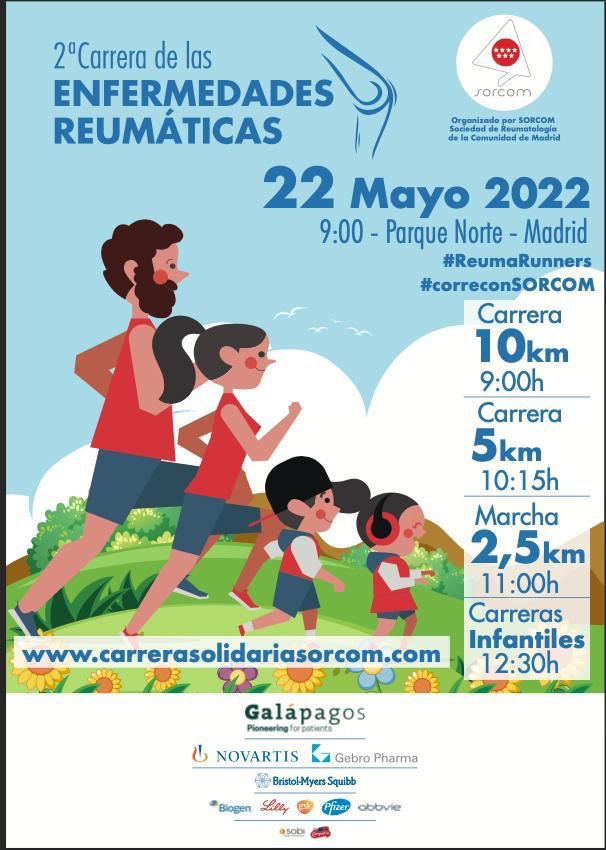 A ver si esos grandes tuiteros se marcan  un RT por una carrera solidaria #correconSORCOM  por los #pacientes con enfermedades reumáticas!!  22 de mayo, apúntate, hay motivos.