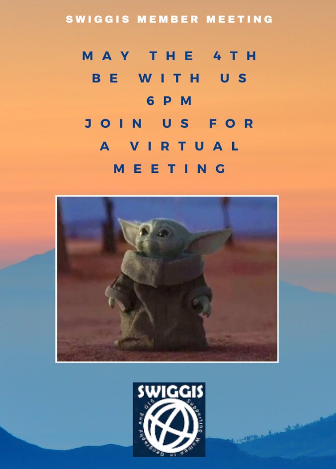 Join us at our virtual member meeting May 4th 6PM CST. 

Come meet our NEW officers and tell us what you want to see SWIGGIS do this year!

RSVP lnkd.in/gF4n6nF2

#GIS #geography #WomenInSTEM