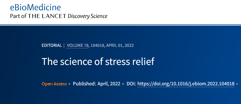 eBioMedicine's tweet photo. In our April issue, our editorial discusses "The science of stress relief" and calls for high-quality translational content on stress-related health conditions

Read it in full https://t.co/ZGCQFQjLF2 https://t.co/GhOVtmK4cn