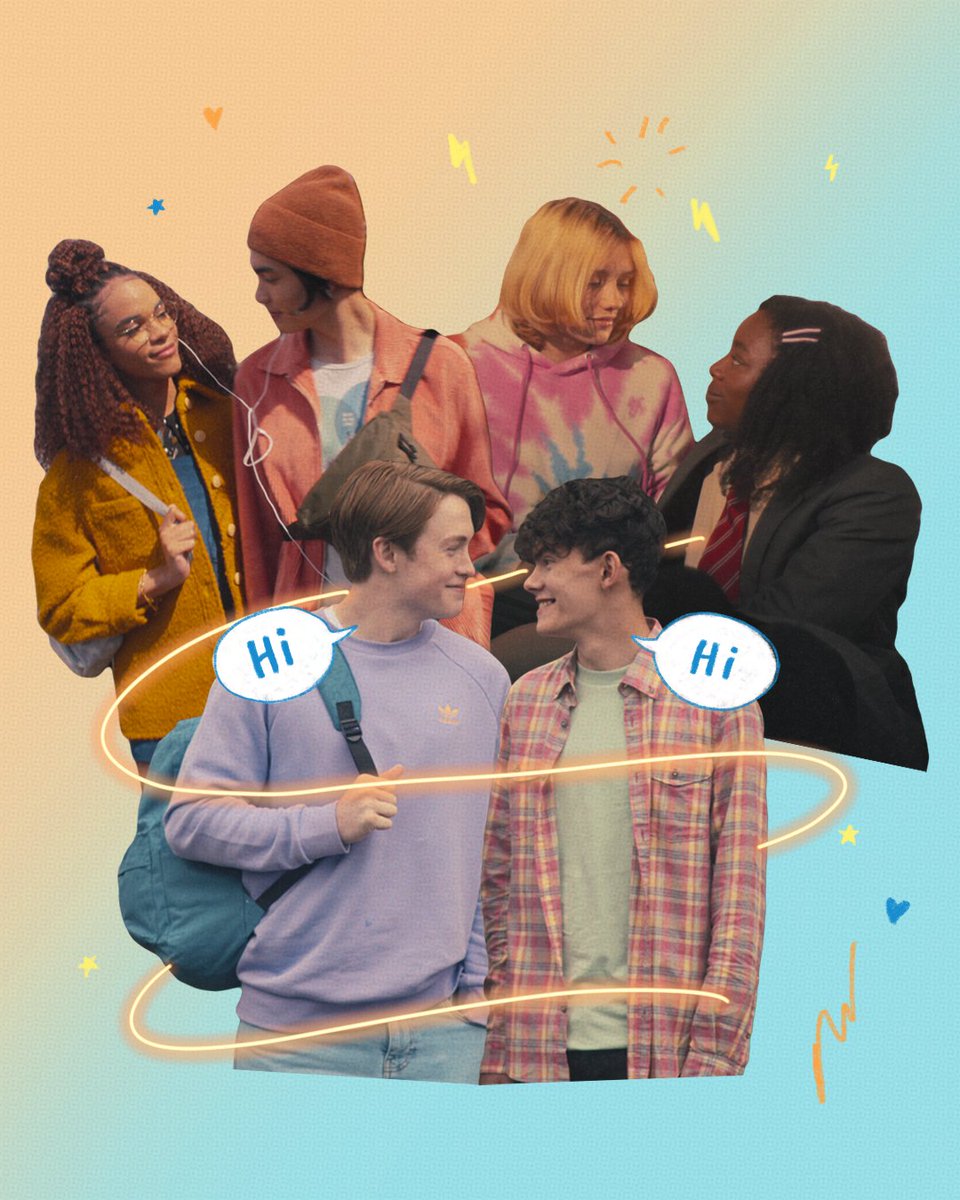 netflix's tweet image. Comforted by these Heartstopper couples 💖
