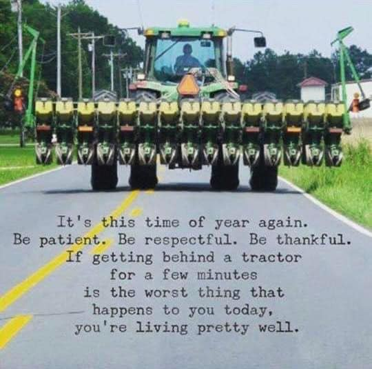 Women4Ag's tweet photo. Patience, please ~ It's a busy time of year for farmers. Preparing the soil, planting seeds for our food, fiber, fuel, animals and medicine. #Agriculture #SpeakUpSpeakOut4Ag https://t.co/Ts6qh65CyK