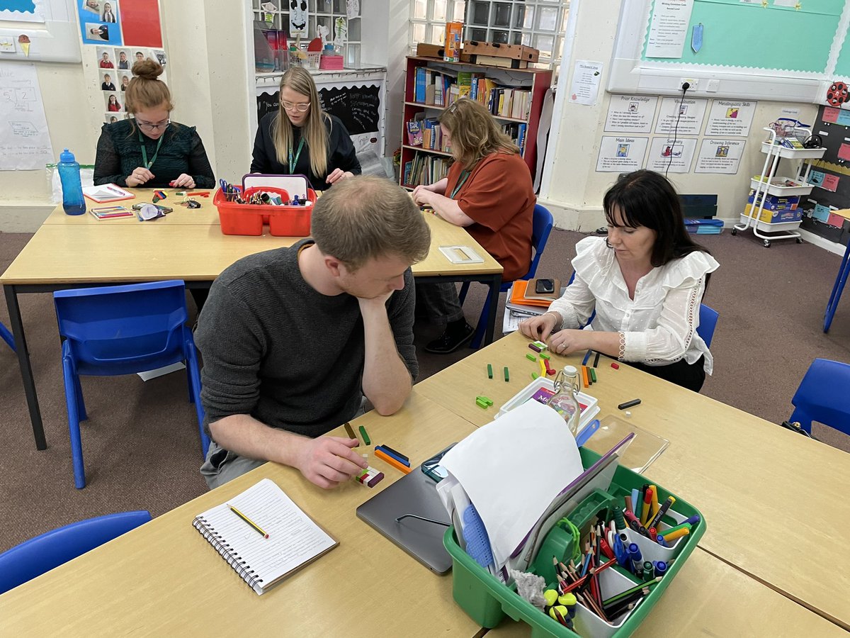 A fabulous training session @StAnthonysPS using Cuisenaire Rods to enhance children’s understanding of equivalence, patterns, relationships and a variety of mathematical concepts including fractions @WLmaths @WL_Equity