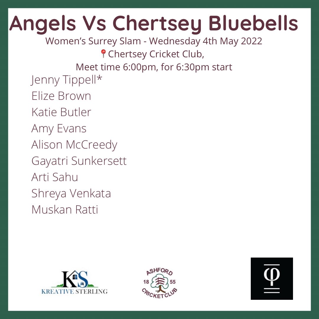 We are in <a href="/SurreySlam/">Surrey Slam</a> action tomorrow as we take <a href="/ChertseyCC/">ChertseyCC</a> in our first competitive game of the 2022 season.