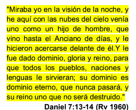 3Hechos17's tweet photo. "Y le fue dado dominio, gloria y reino, para que todos los pueblos, naciones y lenguas le sirvieran; su dominio es dominio eterno, que nunca pasará, y su reino uno que no será destruido." Daniel 7:14 (RV 1960) https://t.co/JmwUOKckGs