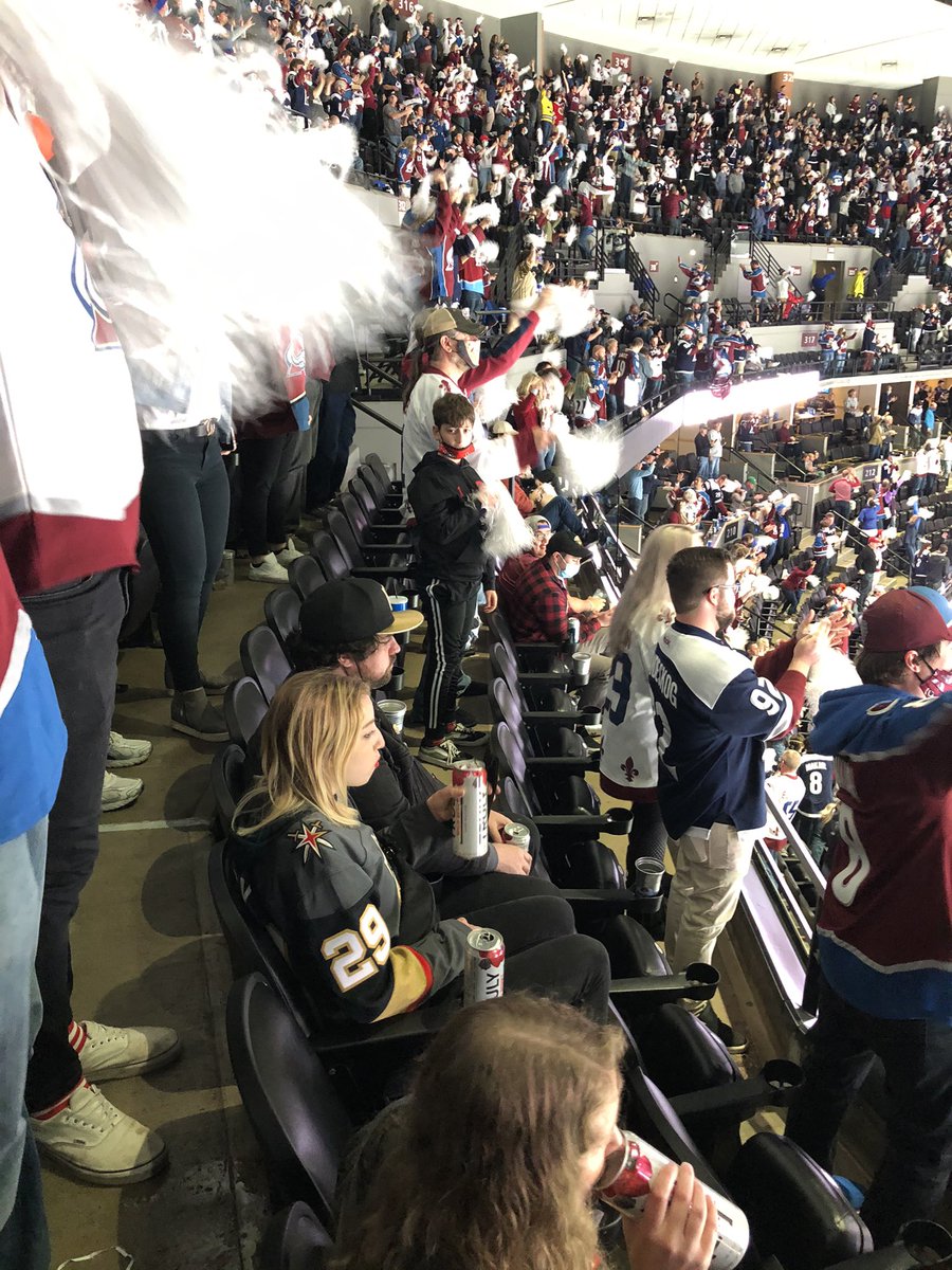 kar_lande's tweet photo. Anybody know if there is @Avalanche Playoff Pregame stuff happening tonight at @BallArenaDenver (just trying to decide what time to arrive) - #CantWaitWontWait https://t.co/ZEv5vKIVwU