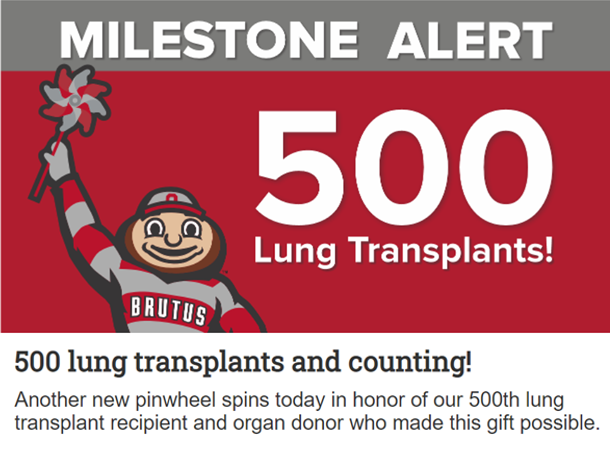 Congrats #OSULungTransplant team and division of #cardiac #surgery on 5⃣0⃣0⃣ lung transplants for #OSUTransplant program and patients!
@Bryan Whitson @Matthew_C_Henn @NahushMokadam @OSUWexMed @OhioStateMed