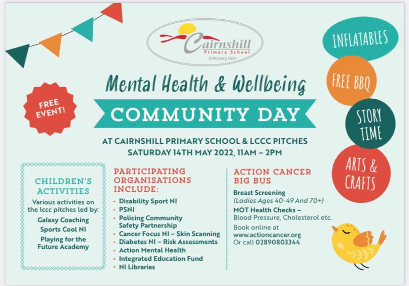 cairnshillips's tweet photo. Spread the word… all welcome.
@PaulaJaneB @ClaireHanna @saintfieldroad @CancerFocusNI @DiabetesUKNI @Nbredabaptist @LibrariesNI @edwinpootsmla @Ed_Authority @CSSC_NI @galaxycoaching @SportscoolBel https://t.co/SWDauJediz
