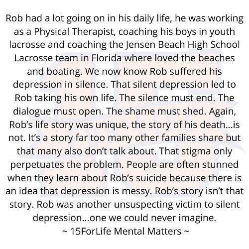 Today we pause to remember Rob Kavovit. The irony of his birthday falling in the month that all eyes are on Mental Health Awareness is not lost on us today. Visit 15ForLife.org to learn more about Rob and our mission to bring awareness to mental health.