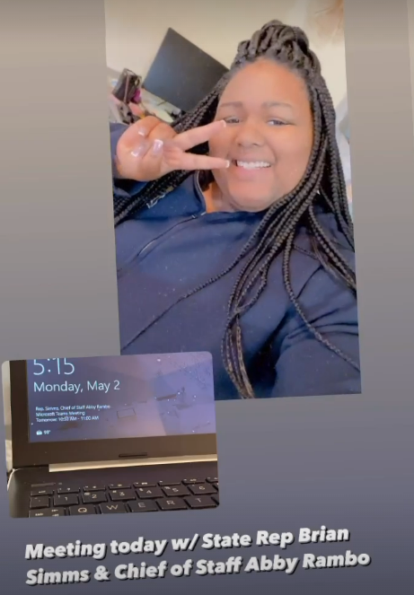 advocacyi's tweet photo. Ai youth leader Nya Griffin, getting ready to meet with legislators this morning for #DATC22 with @TRUinPA ππ https://t.co/x38CRWOae9